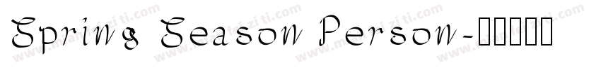 Spring Season Person字体转换